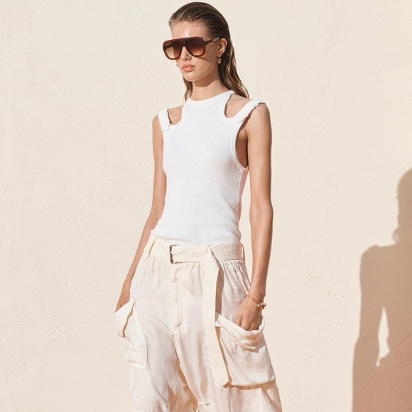 Zara SRPLS Gray Knit Tank Top Size L NWT - Picture 2 of 5